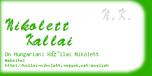 nikolett kallai business card